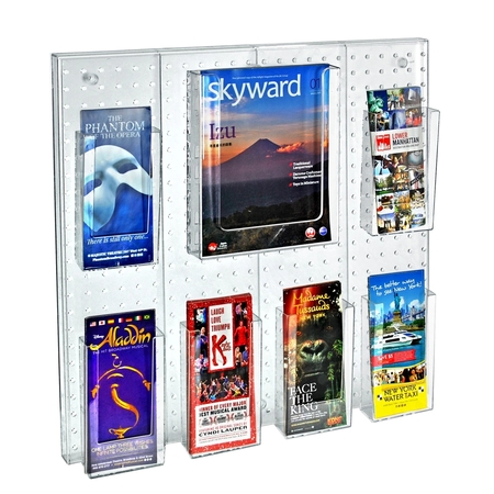 AZAR DISPLAYS 7 Pocket Multi Tier Wall Brochure Holder 700675